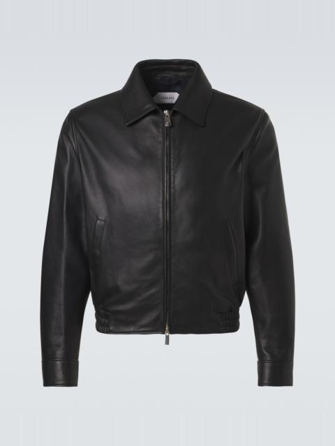 VERSACE Leather blouson jacket