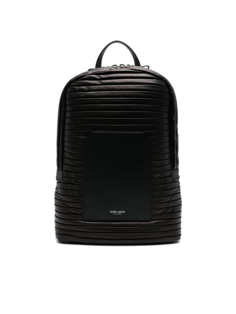 GIORGIO ARMANI ribbed backpack