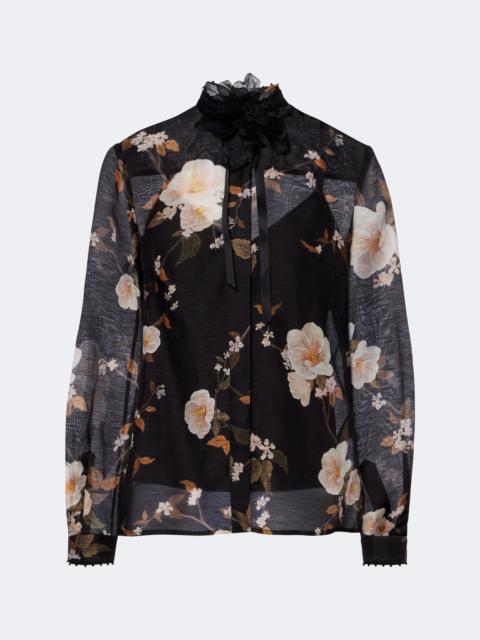 Zimmermann Ascent bow-detail linen and silk blouse