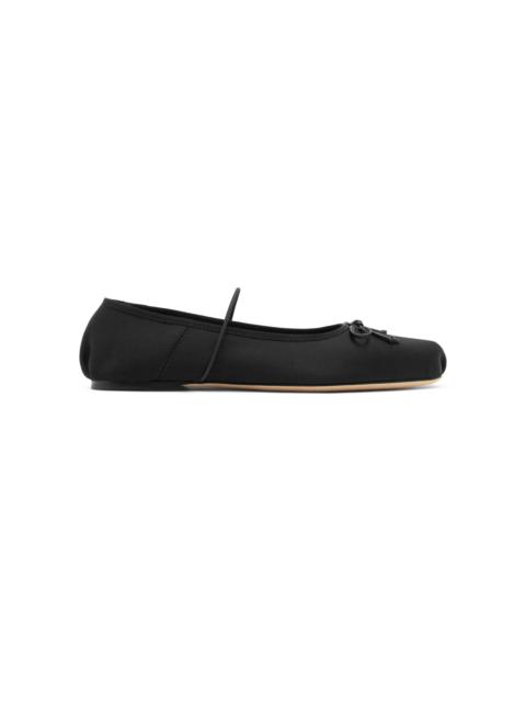 Studio Amelia Mignon Satin Ballet Flats black
