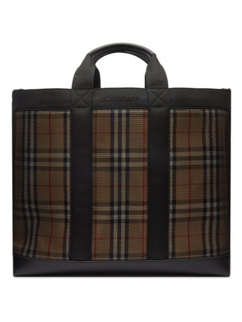 Burberry Burberry Ormond Overlay Check Tote Bag