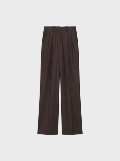 Double Pleat Pant in Sleek Flannel