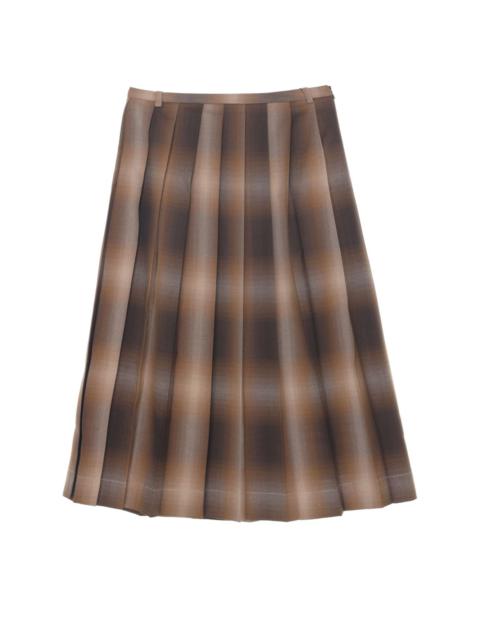 checked pleated skirt