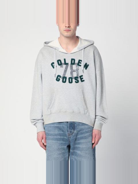 Golden Goose GREY COTTON SWEATSHIRT WITH LOGO