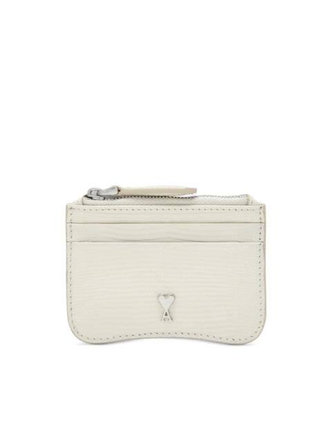 AMI Paris Ami de Coeur lizard-effect card holder