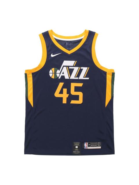 Nike Nike NBA Mitchell Utah Jazz Team limited SW Jersey Navy Blue 864513-425