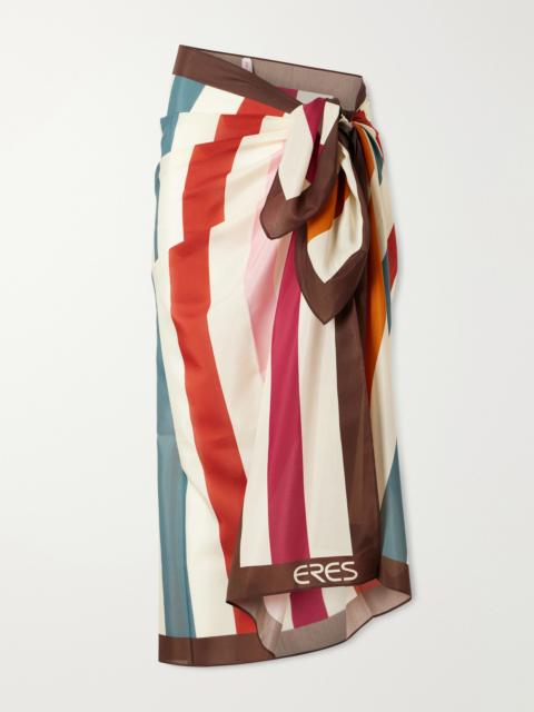 ERES Modernity Striped Cotton And Silk-blend Sarong