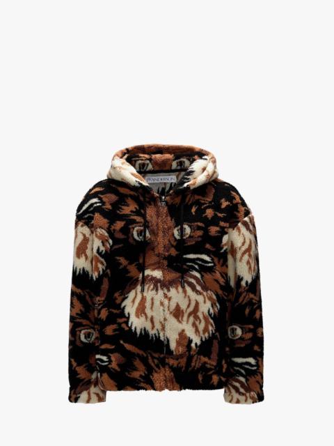 FLEECE HOODED JACKET