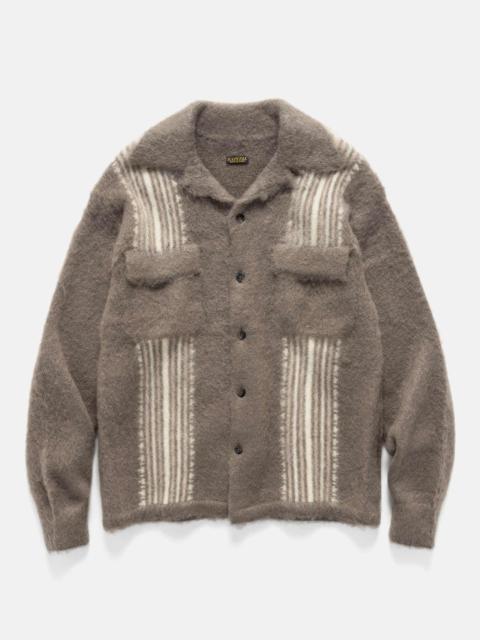 Kapital 7G Mohair Knit Board Shirt Moca Beige