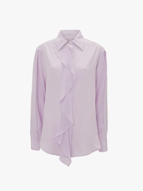 Asymmetric Ruffle Blouse In Petunia