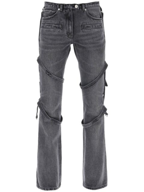 courrèges BOOTCUT JEANS WITH STRAPS
