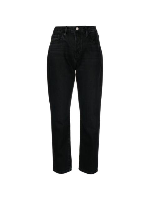 tapered high-waist jeans