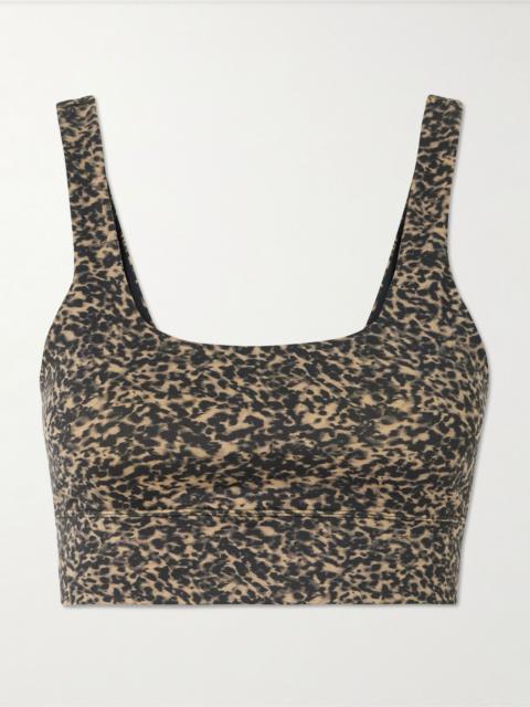 VARLEY Cori leopard-print FreeSoft™ jersey sports bra Leopard print