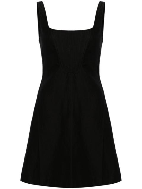 square-neck corset-style minidress