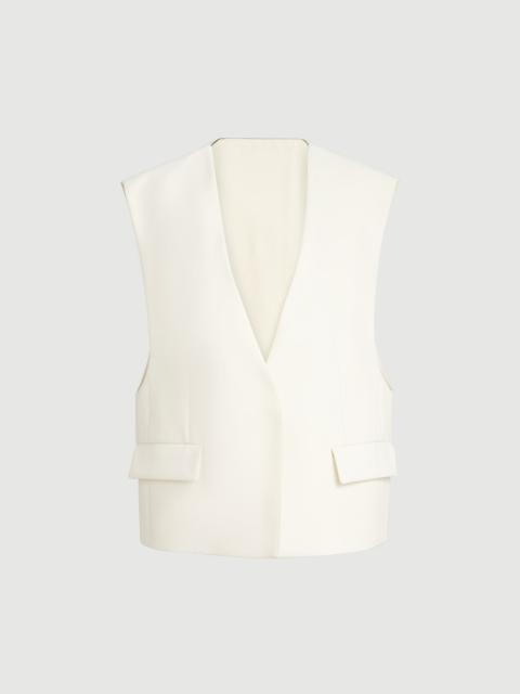 Brunello Cucinelli Cotton double twill crêpe vest with monili