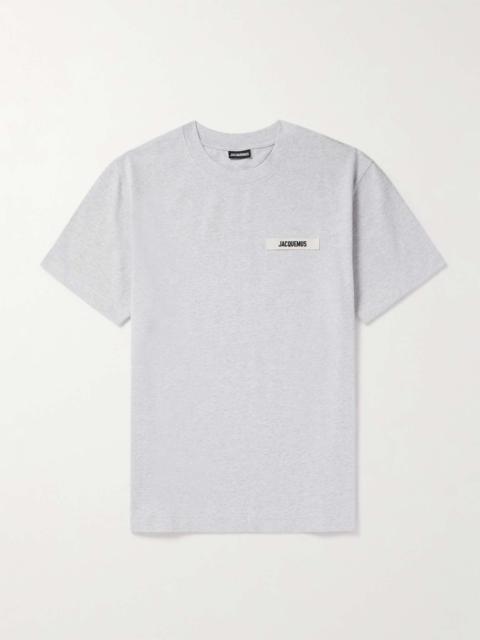JACQUEMUS Grosgrain-Trimmed Logo-Embroidered Cotton-Jersey T-shirt
