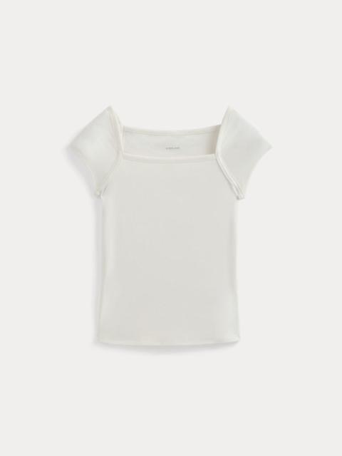 EVERLANE RETROSOFT COTTON SQUARE-NECK TEE
