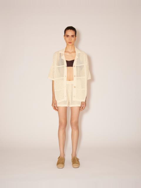 Nanushka JAEL - Paper-crochet shorts - Creme