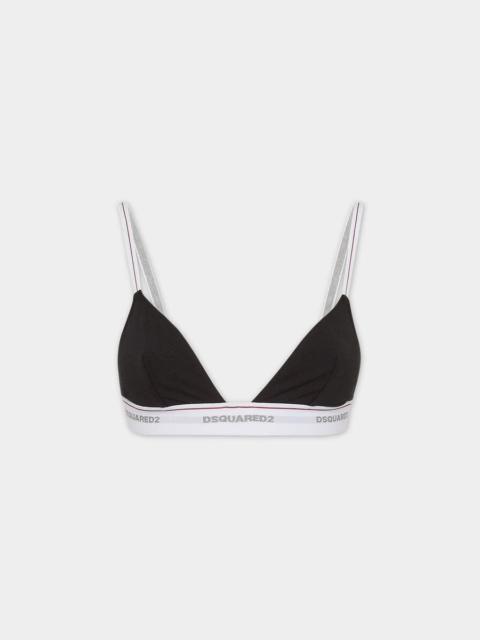 DSQUARED2 LOGO COTTON TRIANGLE BRA