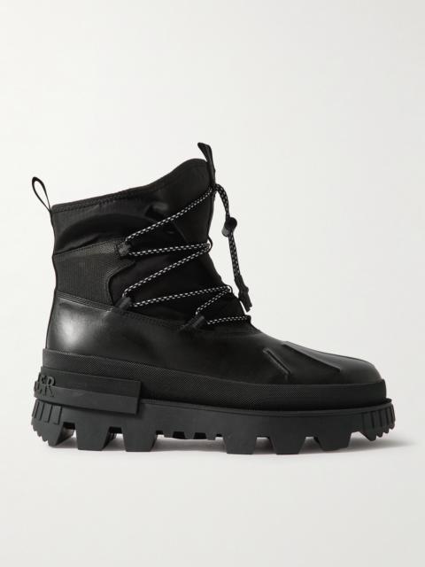 Moncler Mallard Nylon and Leather Boots