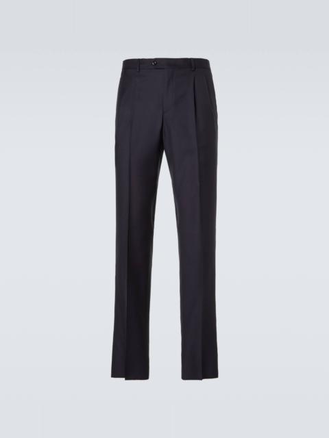 RUBINACCI Pleated virgin wool straight pants