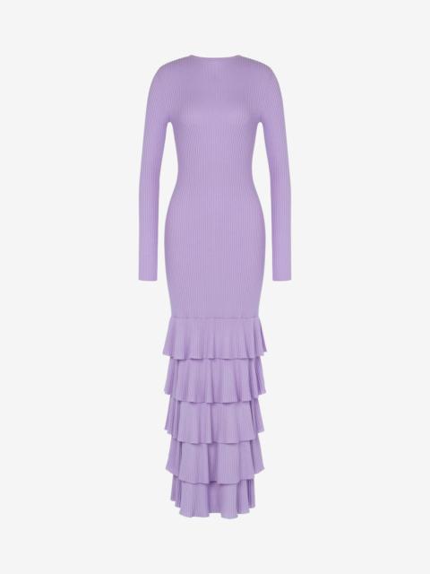 Moschino DRESS IN WOOL WITH RUFFLES