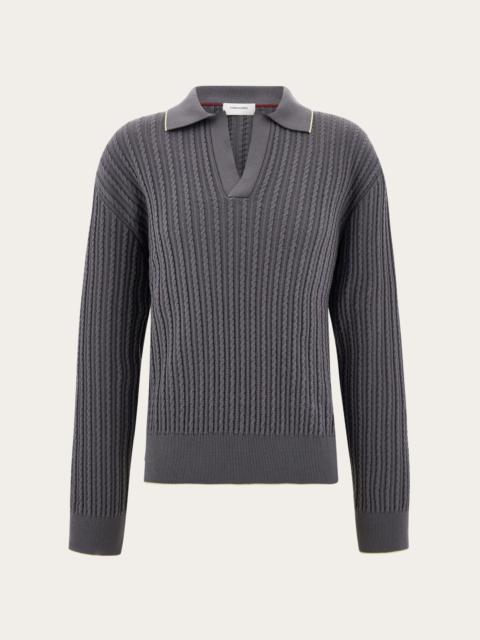 FERRAGAMO Knitted polo top
