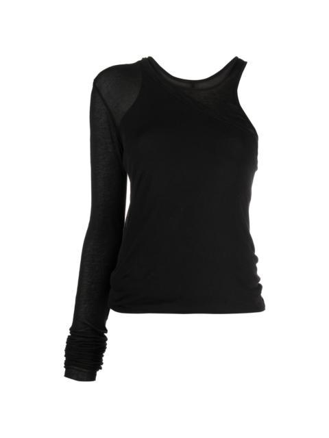 Ziggy asymmetric-sleeve top