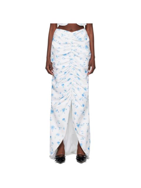 SHUSHU/TONG White Floral Maxi Skirt