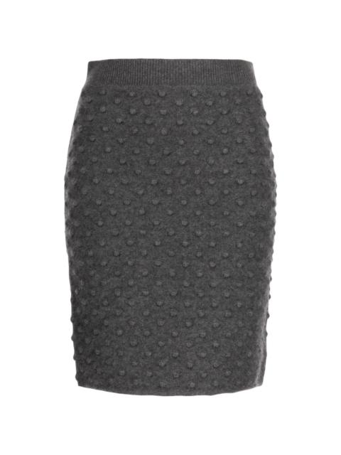 high-waisted virgin wool skirt