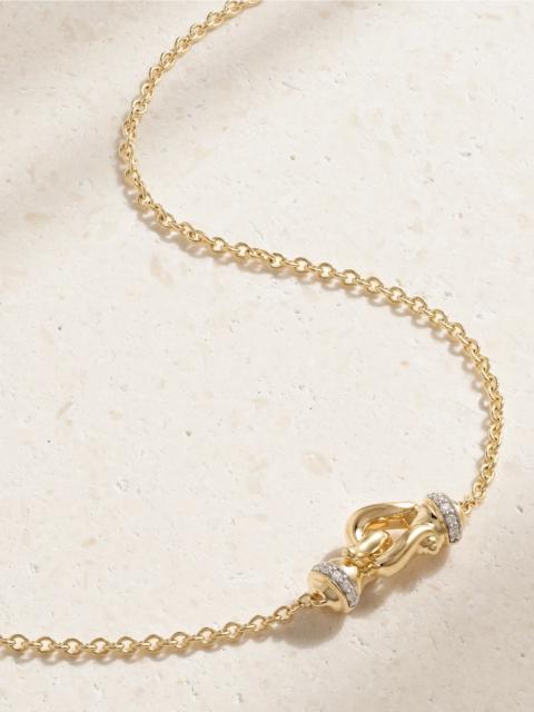 DAVID YURMAN Cable Collectibles Petite Buckle 18-karat Gold Diamond Necklace