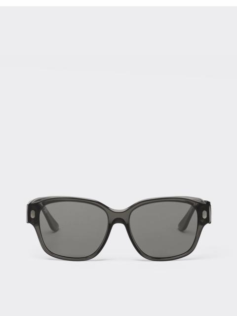 Ferrari Ferrari sunglasses in transparent black acetate with polarised black lenses