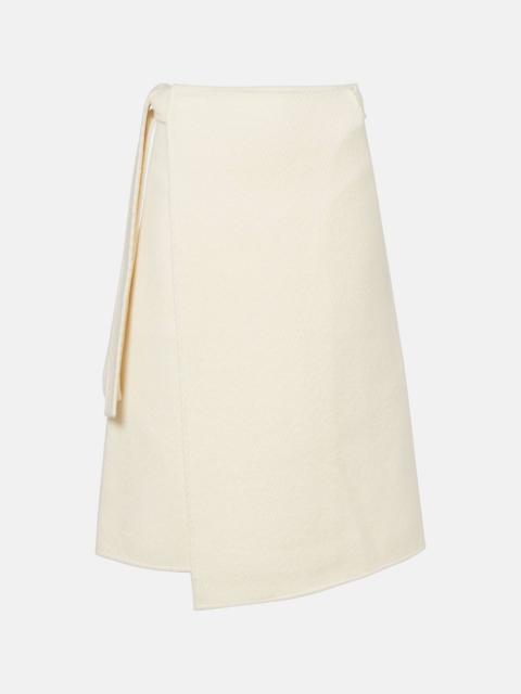 Proenza Schouler Bodhi high-rise wool-blend bouclé wrap skirt