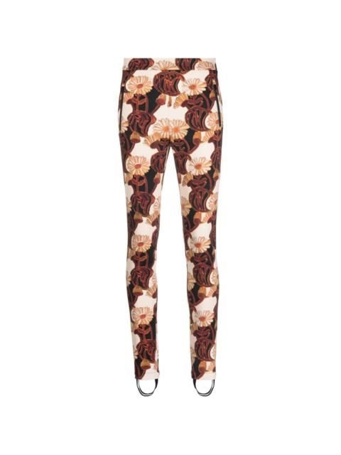 stirrup floral print leggings
