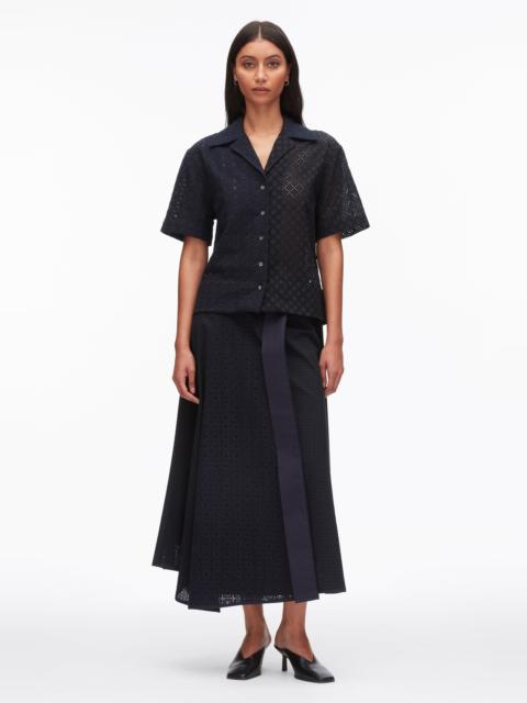 3.1 Phillip Lim Broderie Anglaise Patchwork Camp Shirt