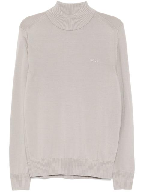 BOSS logo-embroidered jumper