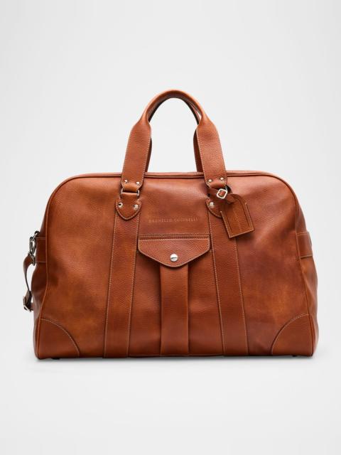 BRUNELLO CUCINELLI ガーメントバッグ Brunello Cucinelli Grained Calfskin Country Weekender Bag