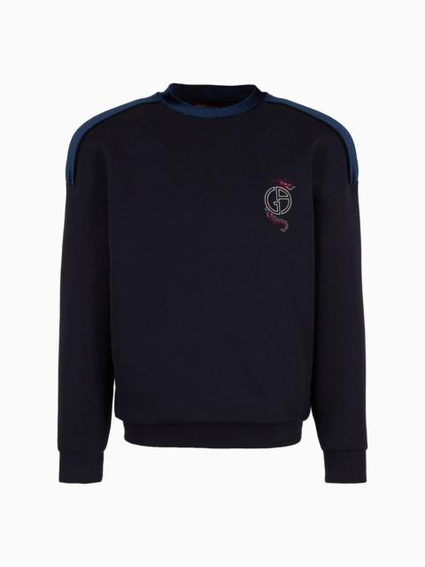 GIORGIO ARMANI Cotton-jersey crew-neck sweatshirt