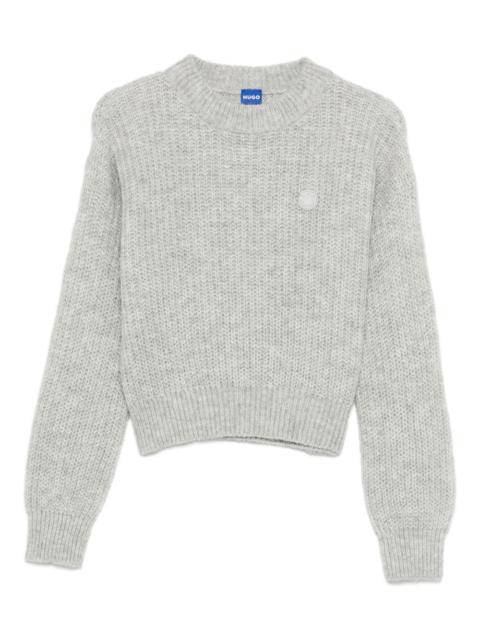 HUGO logo-patch sweater