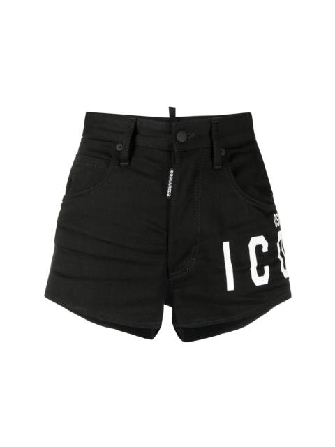 DSQUARED2 logo-print denim shorts