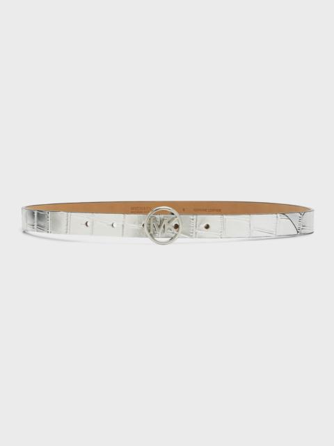 MICHAEL KORS MK Monogram & Croc-Embossed 2 For 1 Belts