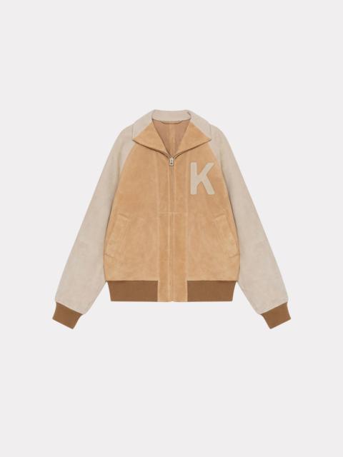 KENZO 'KENZO Elephant' Varsity suede jacket