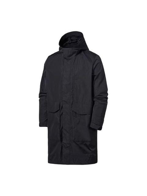 Nike Sportswear Athleisure Casual Sports Big Pocket mid-length hooded Woven Windbreaker Jacket Black