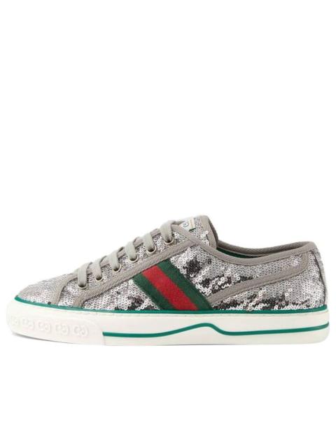 GUCCI (WMNS) Gucci Tennis 1977 'Sequin - Silver' 646438-2MO10-8161