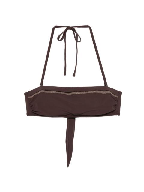 Brunello Cucinelli beaded tie bikini
