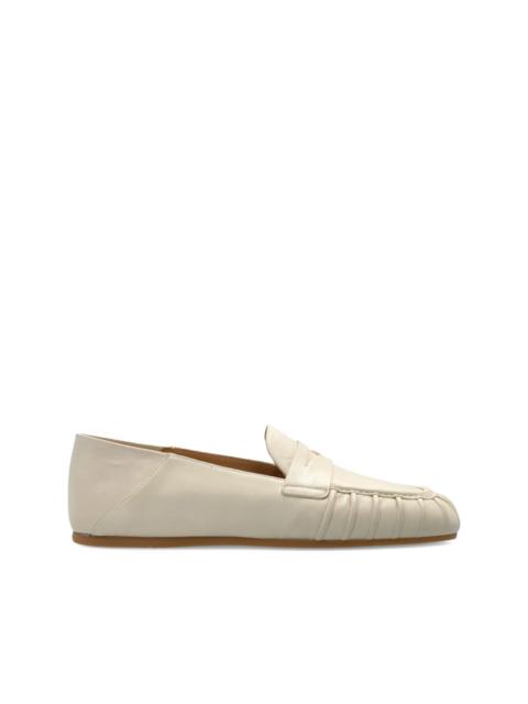 Stuart Weitzman Skin pink suede Brooks loafers