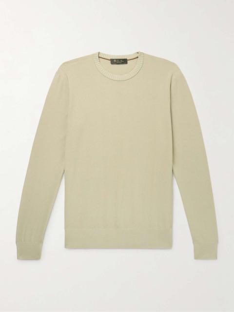 Cotton and Silk-Blend Piqué Sweater
