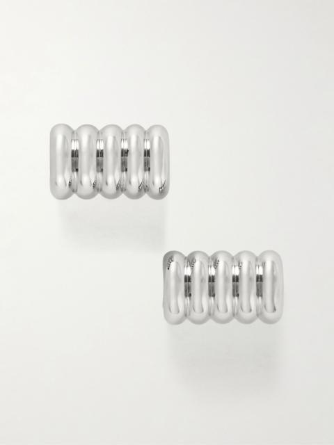 DÉHANCHE Hollyhock large silver-tone earrings Silver