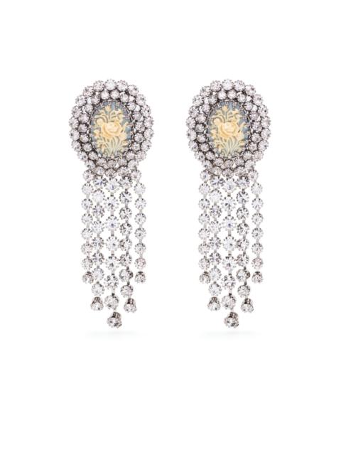 crystal-embellished drop earrings