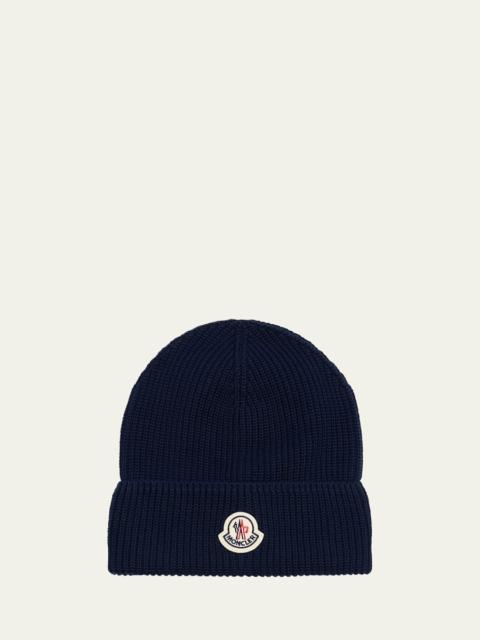 Moncler Men's Ribbed Cotton Beanie